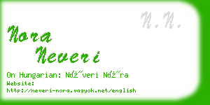 nora neveri business card